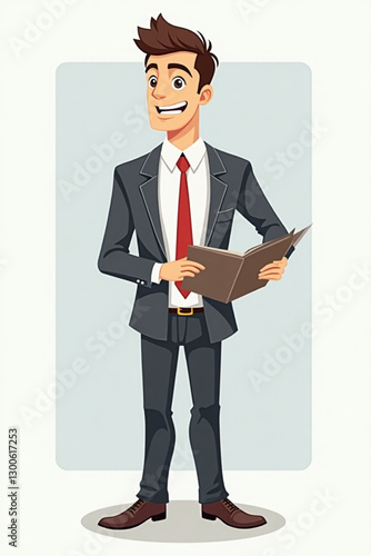 Employee with Impressive Resume, Job Application for Highly Qualified Position, Confident Professional