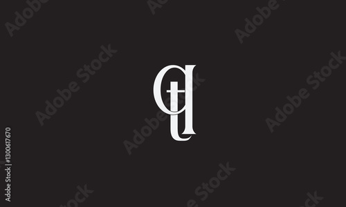 QT, TQ, Q, T Abstract Letters Logo Monogram