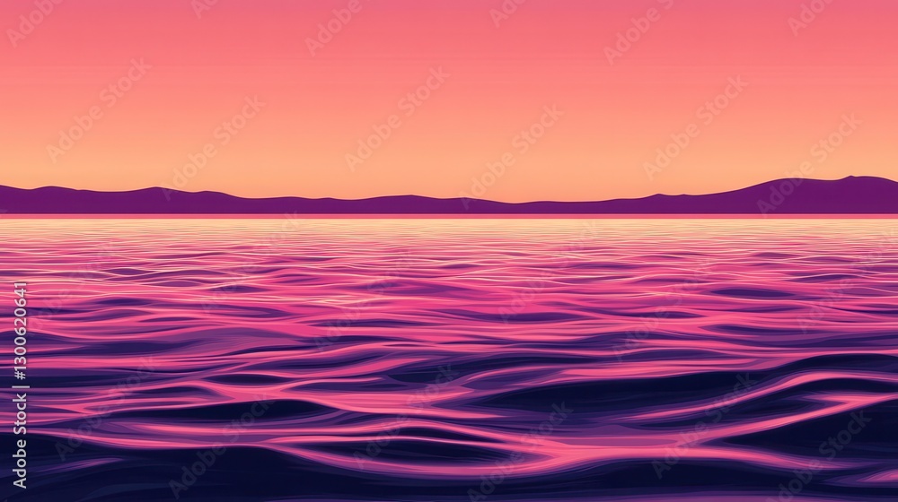 Obraz premium Serene Waters Reflecting Surrounding Landscape Beauty