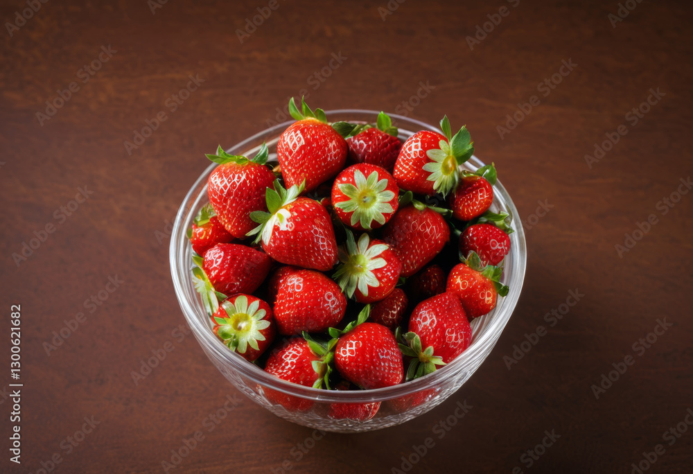 A bowl of fresh strawberries from Bandung, West Java A bowl of fresh strawberries from Bandung, West Java