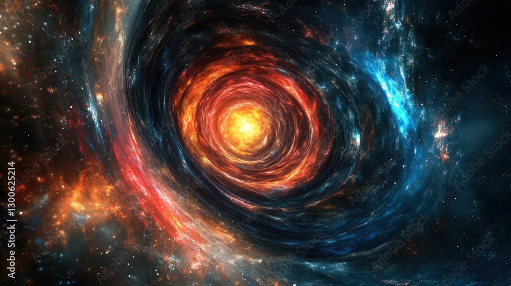Cosmic vortex of energy and stardust, a celestial gateway illustration Cosmic vortex of energy and stardust, a celestial gateway illustration