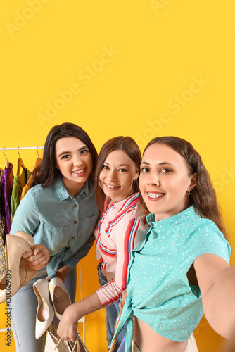 Young women with heels for ...