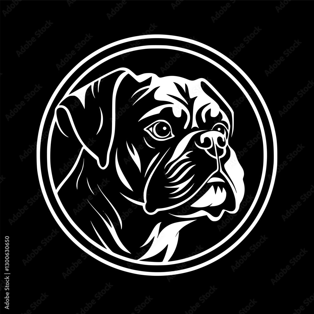 Pug - Black and White Isolated Icon - Vector illustration Pug - Black and White Isolated Icon - Vector illustration