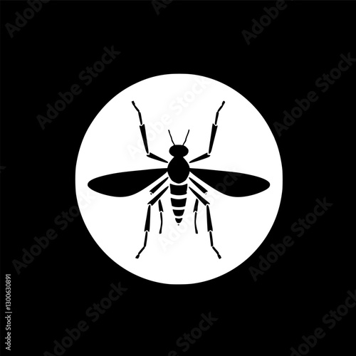 Mosquito | Minimalist and Simple Silhouette - Vector illustration