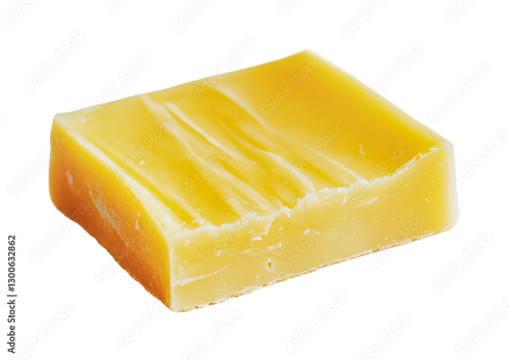 Natural beeswax block for crafting and DIY projects with versatile applications in home and beauty products, cut out Natural beeswax block for crafting and DIY projects with versatile applications in home and beauty products, cut out