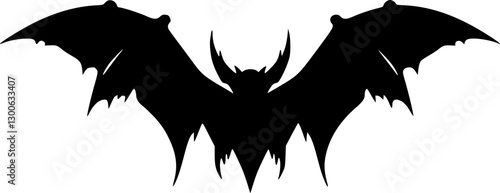Bat | Black and White Vector illustration