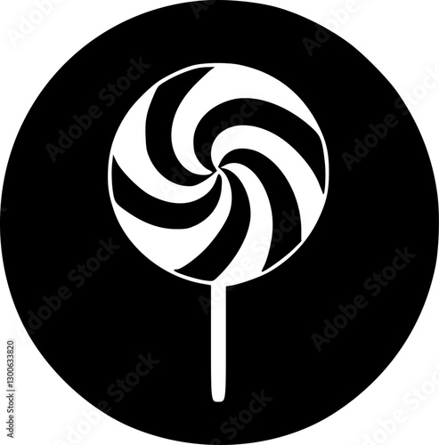 Candy | Black and White Vector illustration