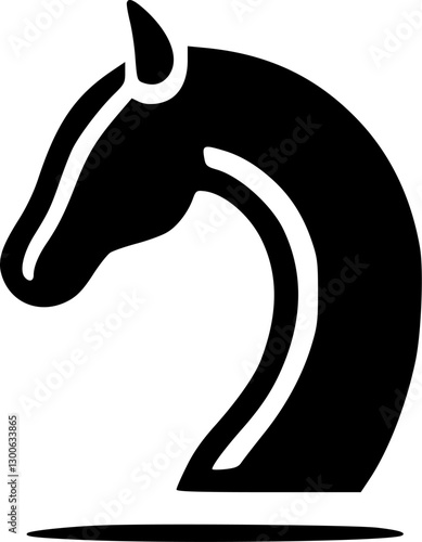 Horseshoe - Black and White Isolated Icon - Vector illustration