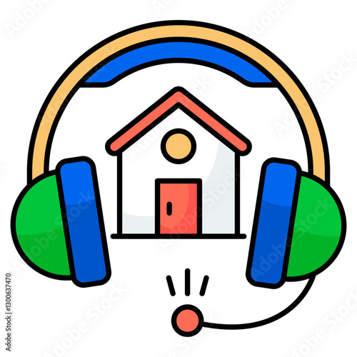 Trendy design icon of estate helpline