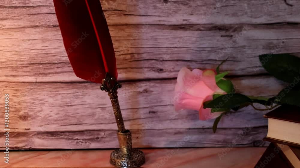 old book and feather