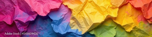 Wallpaper Mural Vibrant crumpled paper texture, bursts of color , abstract texture, design texture Torontodigital.ca