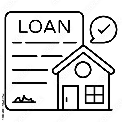 Creative design icon of loan paper