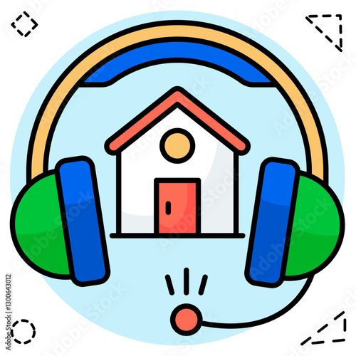 Trendy design icon of estate helpline