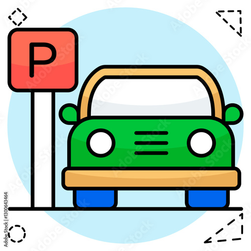 Premium download icon of car parking