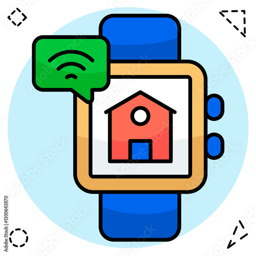 Trendy vector design of property smartwatch