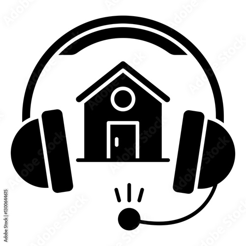 Trendy design icon of estate helpline