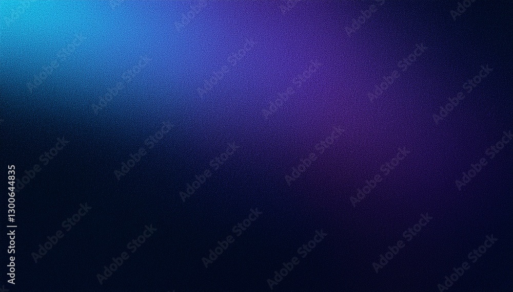 Obraz premium Dark grainy background, glowing blue purple black gradient, noise texture banner poster header design