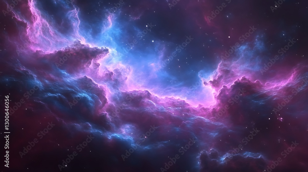 Cosmic Nebula Swirls of Purple and Blue Hues Cosmic Nebula Swirls of Purple and Blue Hues