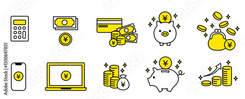 お金・貯蓄・貯金のビジネスアイコン1