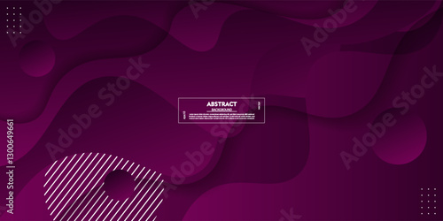 Abstract dark purple wave fluid 3D pattern background. Trendy geometric shape design. Vector Eps10