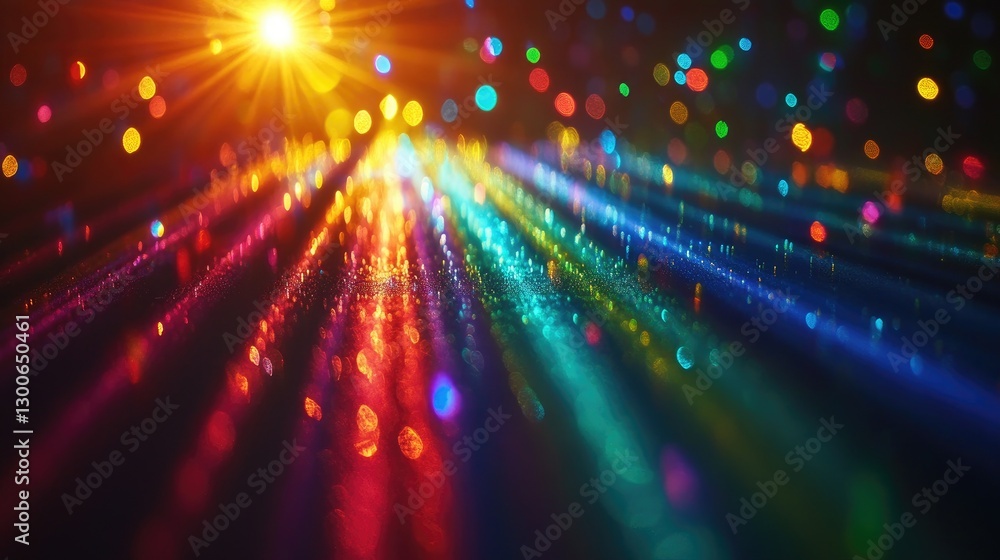 Fototapeta premium Radiant spectrum, an explosion of spectral colors and shimmering light