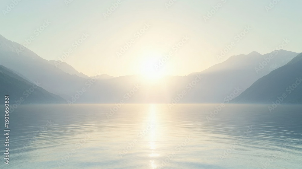 Fototapeta premium Rivers Merging with Lakes Under Clear Sky