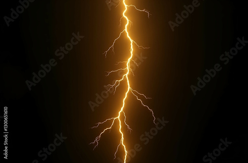 lightning in the night sky