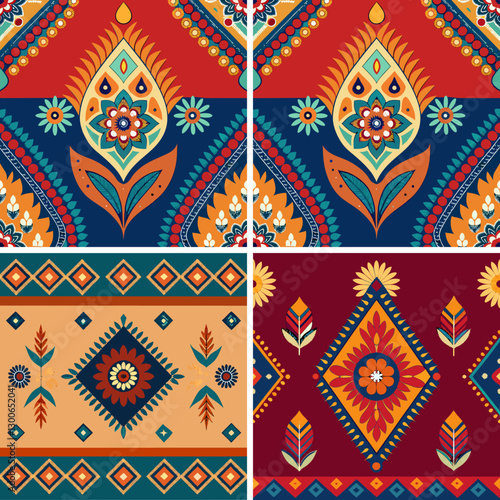 Motifs African boo paisley Floral Kat pattern embroidery border Ethnic Kat floral Ethnic Indian Pattern Kat pattern ethnic