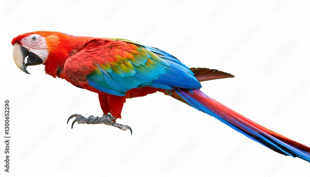 Obraz premium beautyful macaw bird isolated on white background clipping path