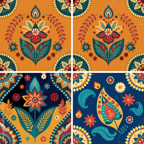 Motifs African boo paisley Floral Kat pattern embroidery border Ethnic Kat floral Ethnic Indian Pattern Kat pattern ethnic