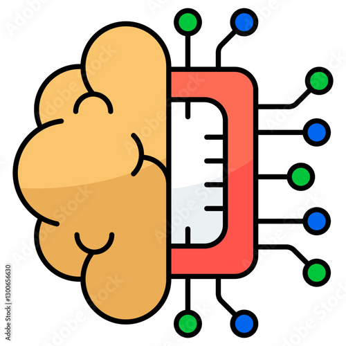 Modern design icon of artificial brain