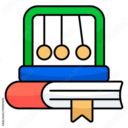 An editable design icon of newton's cradle