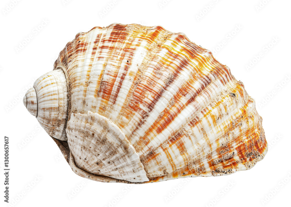 Natural beauty of a seashell found on the beach highlighting intricate patterns and textures suitable for decorative use or educational purposes, cut out Natural beauty of a seashell found on the beach highlighting intricate patterns and textures suitable for decorative use or educational purposes, cut out