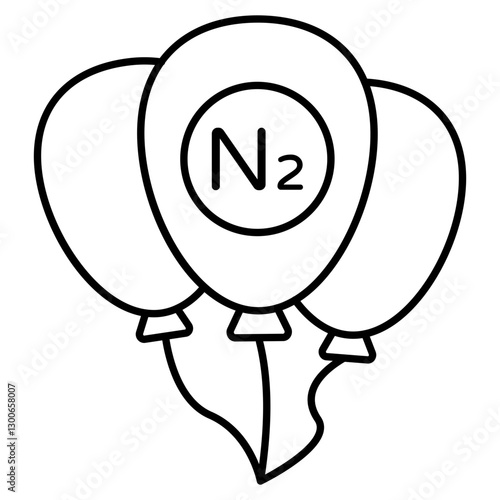 Perfect design icon of nitrogen balloons