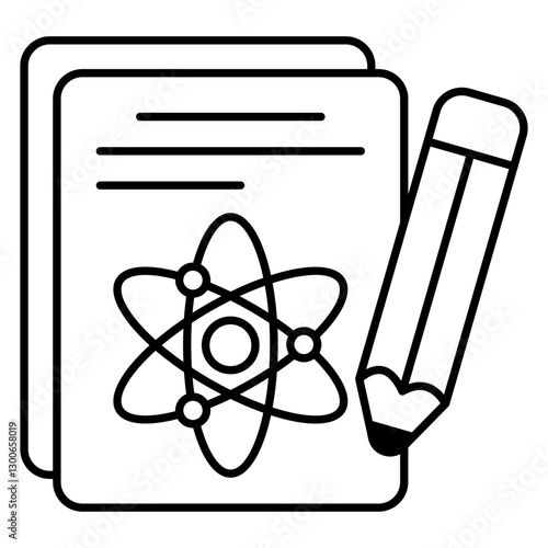 An icon design of paper writing