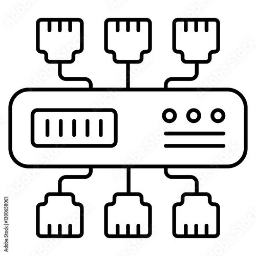 Perfect design icon of ethernet ports