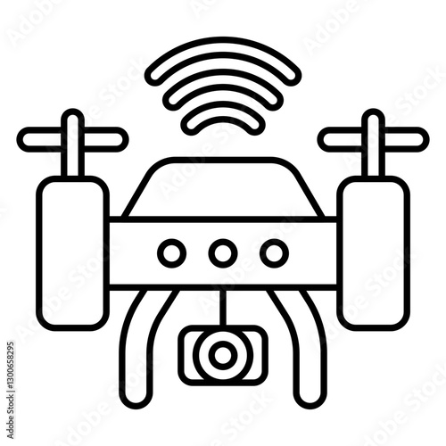 Unique design icon of drone camera