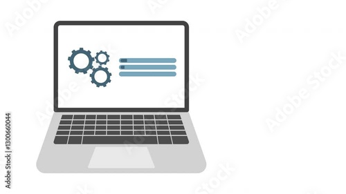 Software platform update, Saas management and app development, coding programming technology abstract background, 2d animation 4k