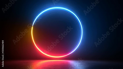 Wallpaper Mural Vibrant Neon Circle Abstract Background Torontodigital.ca