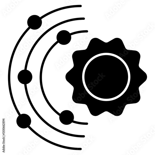 Modern design icon of solar system