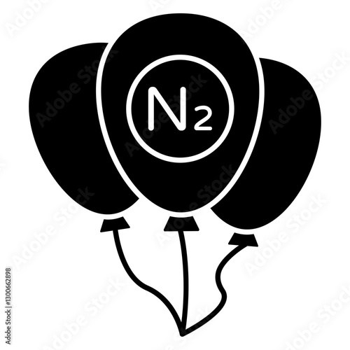 Perfect design icon of nitrogen balloons