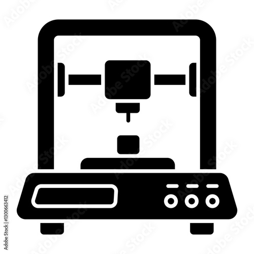 Modern design icon of 3d printer
