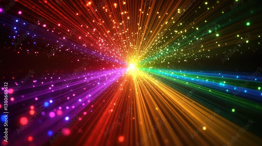 Radiant Spectrum, An Explosion of Vibrant Light and Color Energetic Flare Radiant Spectrum, An Explosion of Vibrant Light and Color Energetic Flare