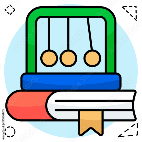 An editable design icon of newton's cradle