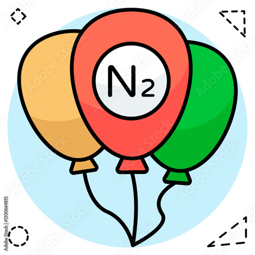 Perfect design icon of nitrogen balloons