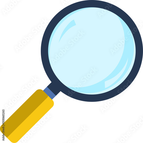 Magnifying glass icon, zoom tool loupe scrutiny lens optical microscope, inspection symbol, search or analytic, vector illustration, magnifier icon isolated on a white background.
