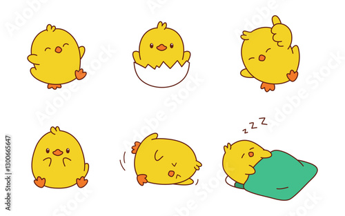 Cute and adorable chick illustration