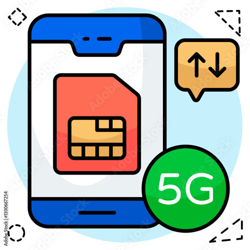 A creative design icon of mobile sim