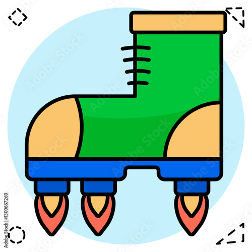 A beautiful design icon of flying shoe