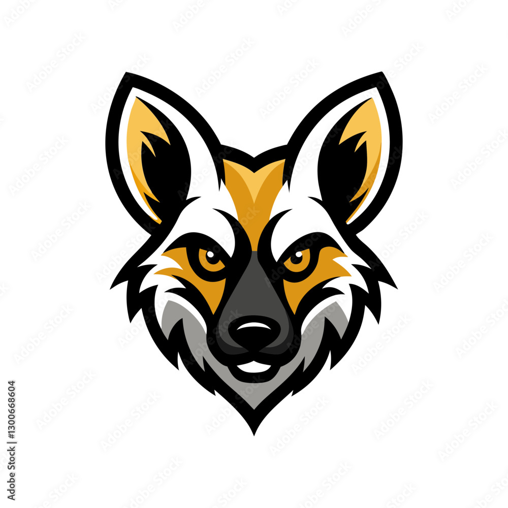 Fototapeta premium African Wild Dog head mascot logo design vector